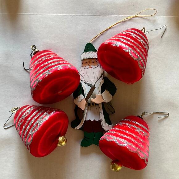 25 Assorted Ornaments Festive Holiday Ornament Set - Red, White, Green Used - Picture 7 of 7